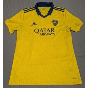 Boca Juniors 2022 Adidas Third Jersey Size Large Yellow Football Soccer Kit